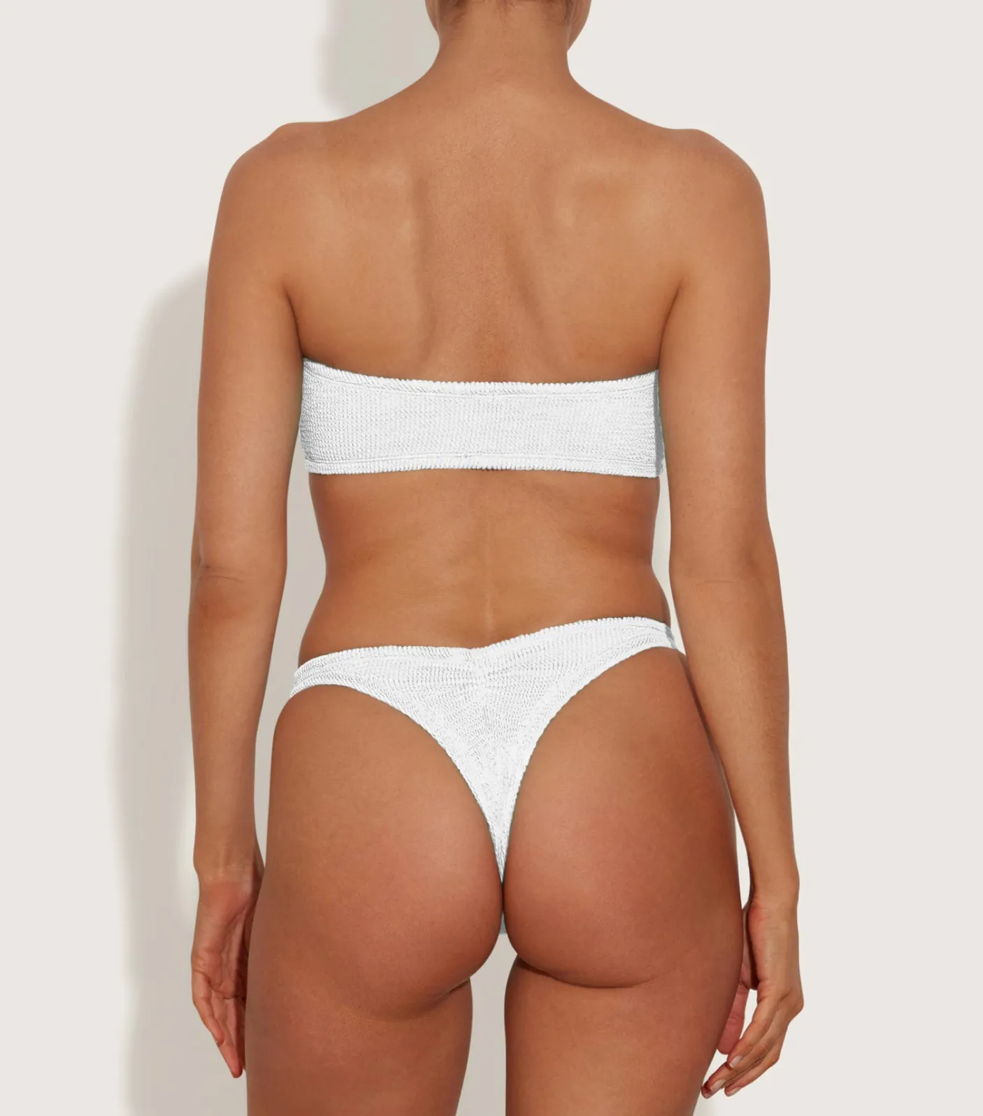 Hunza G Bikini Sets|Bandeau-Shay Bikini - White