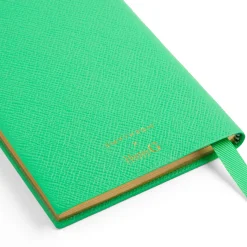 Hunza G Notebooks-Smythson X Chelsea Notebook - Lime