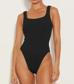 Hunza G Square Neck-Square Neck Swim - Black