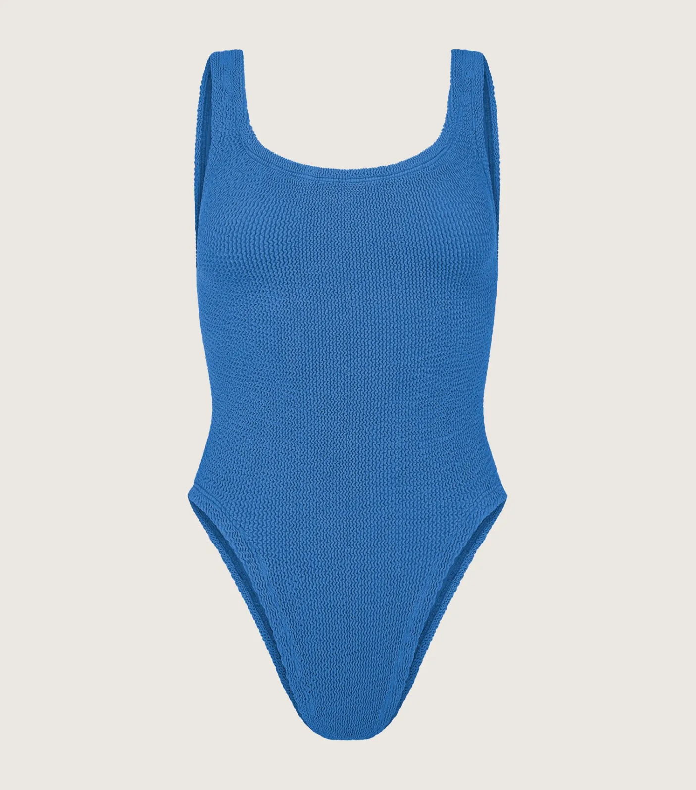 Hunza G Square Neck-Square Neck Swim - Metallic Denim