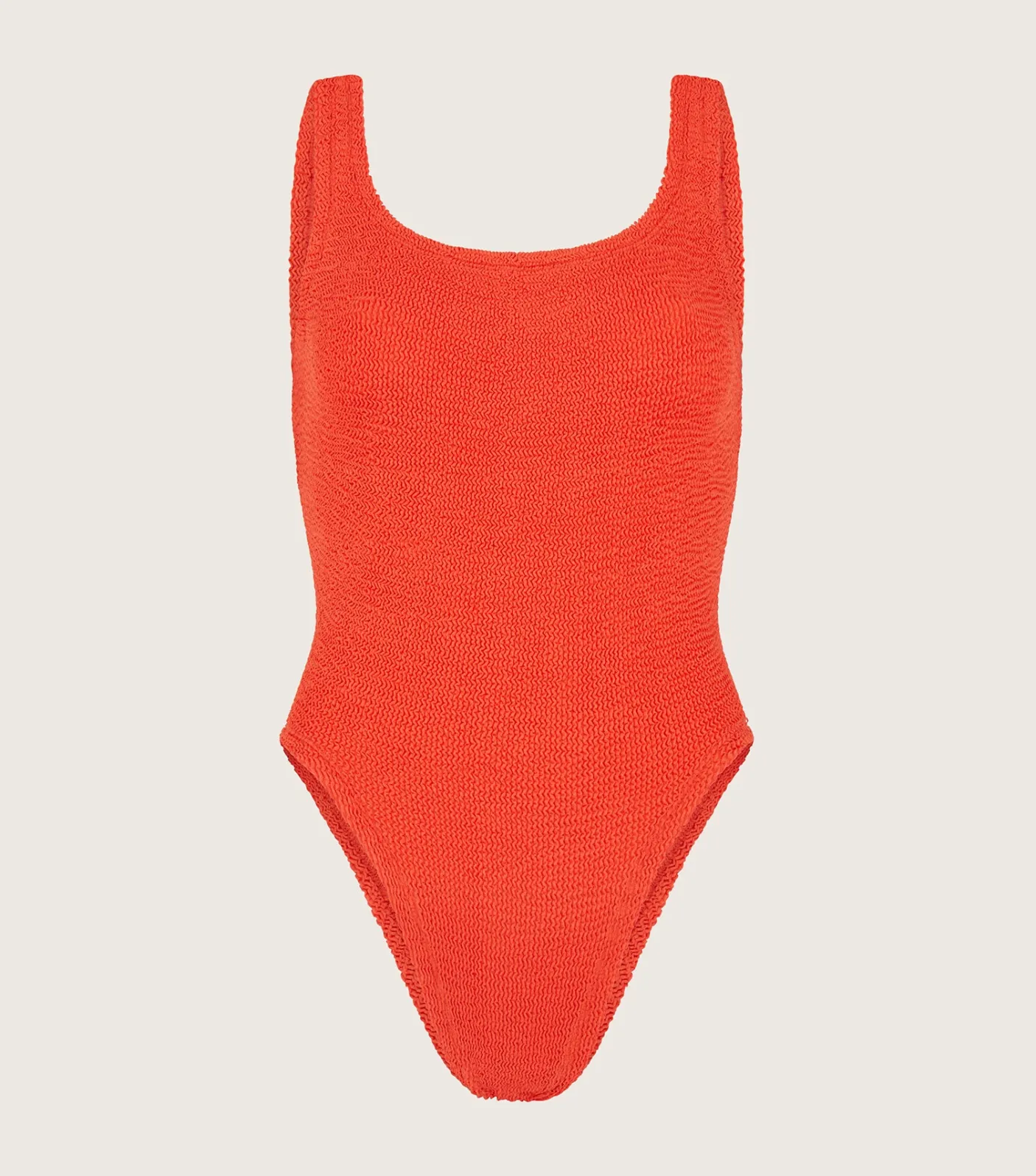 Hunza G Square Neck-Square Neck Swim - Metallic Tangerine