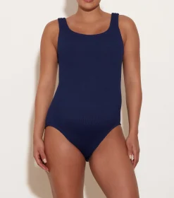 Hunza G Square Neck-Square Neck Swim - Navy