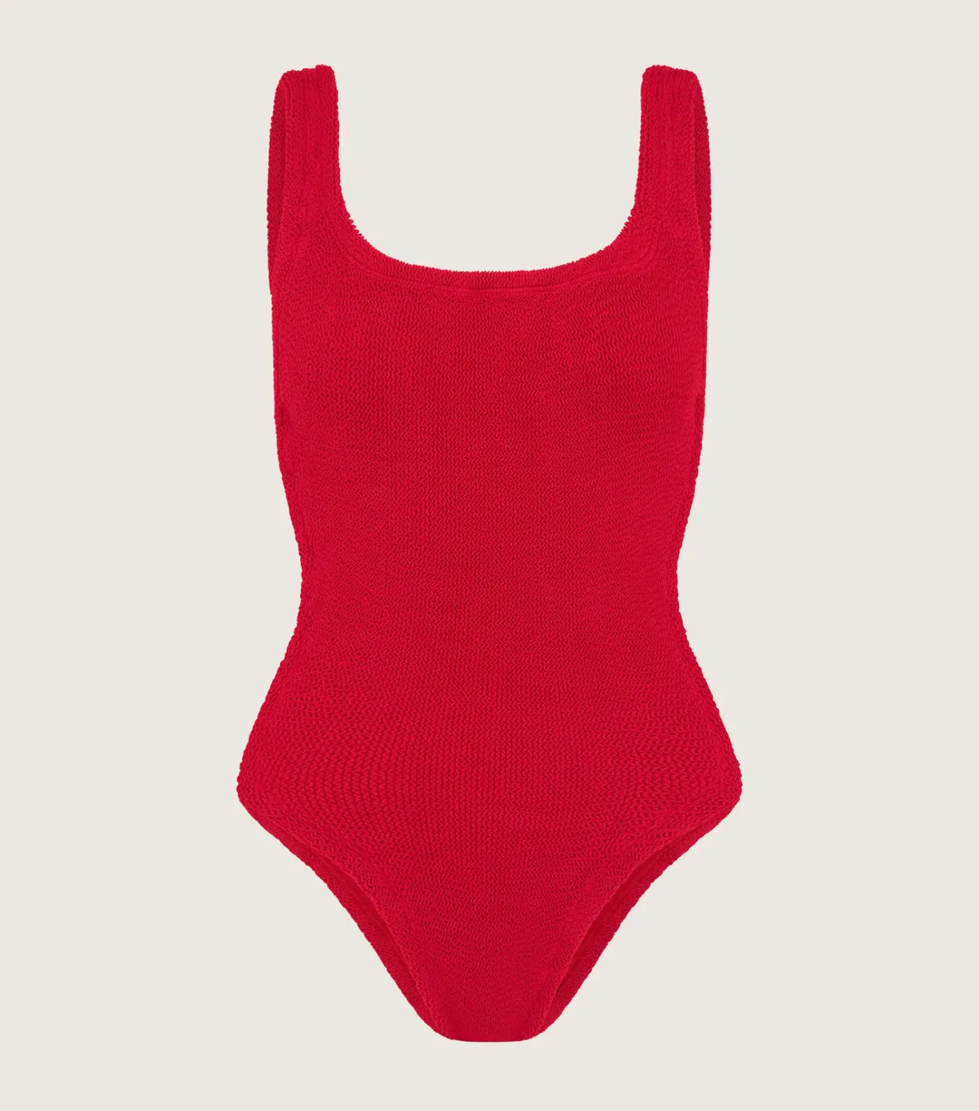 Hunza G Square Neck-Square Neck Swim - Red