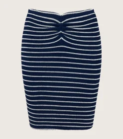 Hunza G Shorts And Skirts-Stripe Mini Skirt - Navy/White Stripe