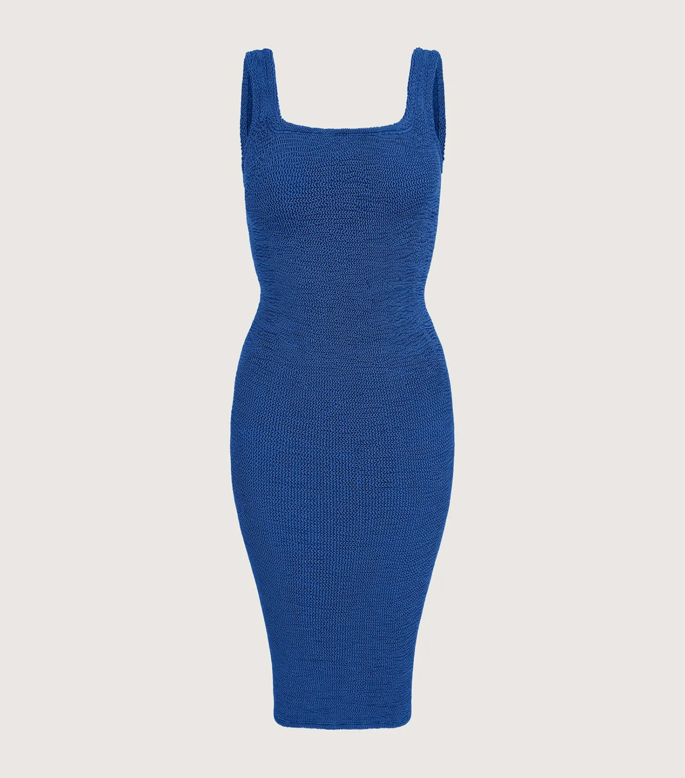 Hunza G Dresses-Tank Dress - Metallic Denim