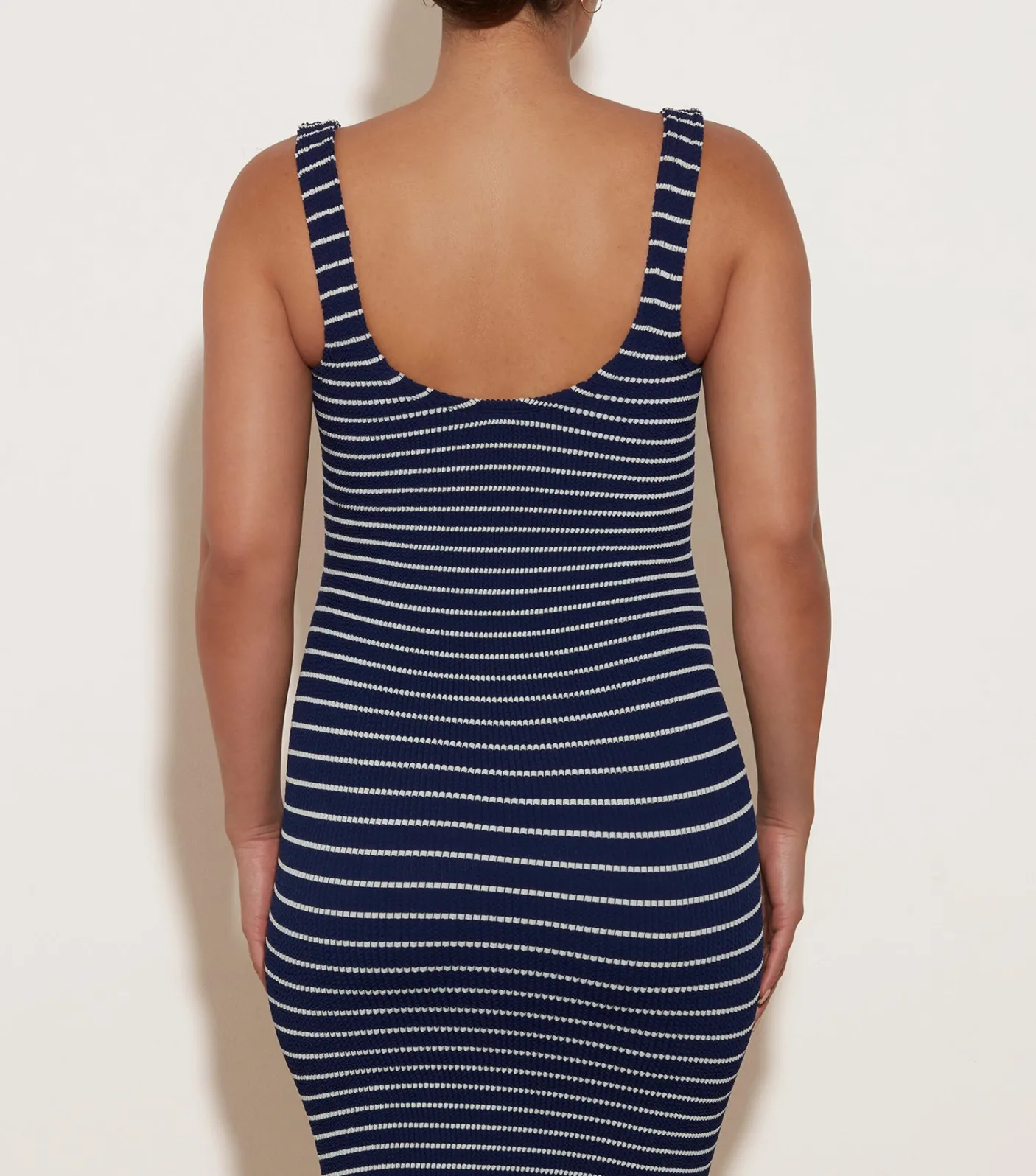 Hunza G Dresses-Tank Dress - Navy/White Stripe