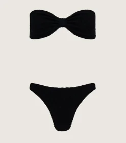 Hunza G Bikini Sets|Bandeau-Tina Bikini - Black